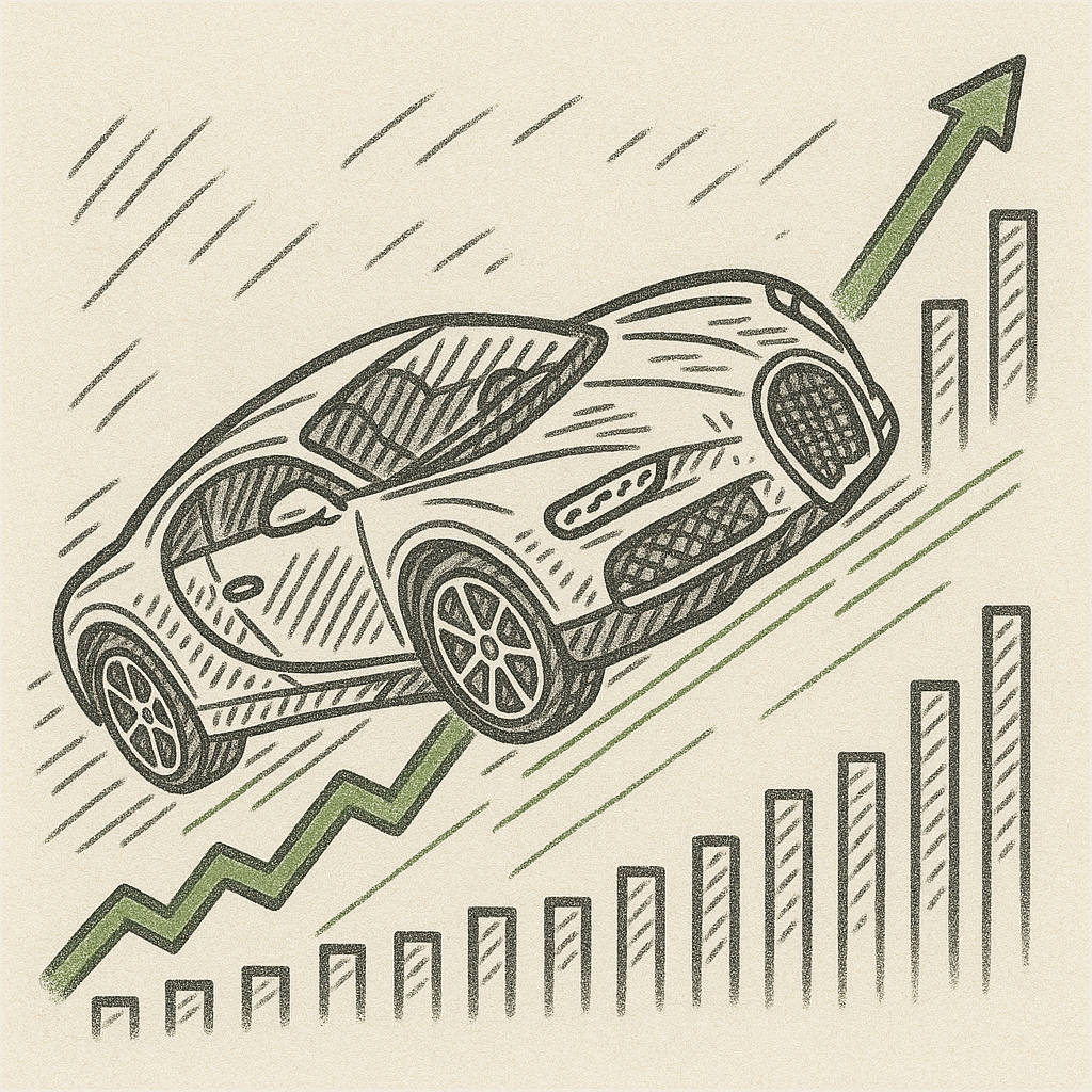 Bugatti on rising chart